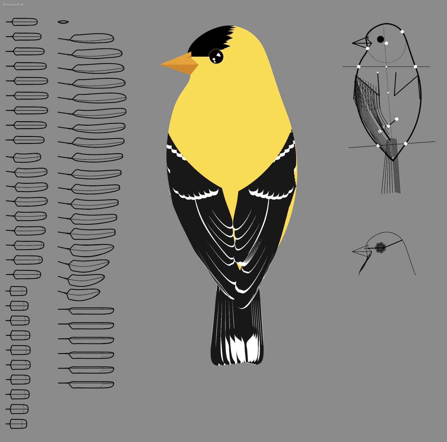 debug screen of goldfinch