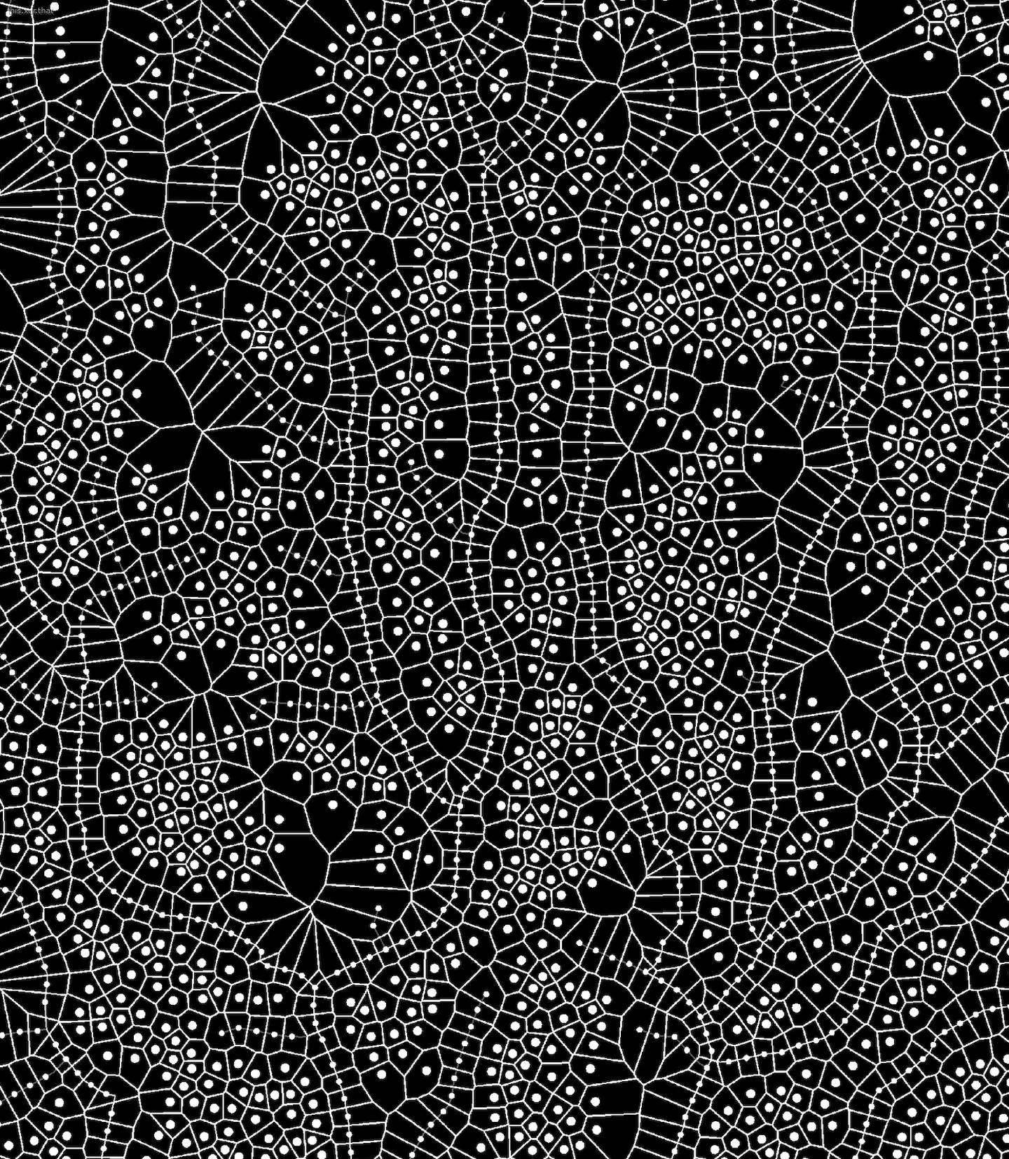 debug screen for leaf veins and cells