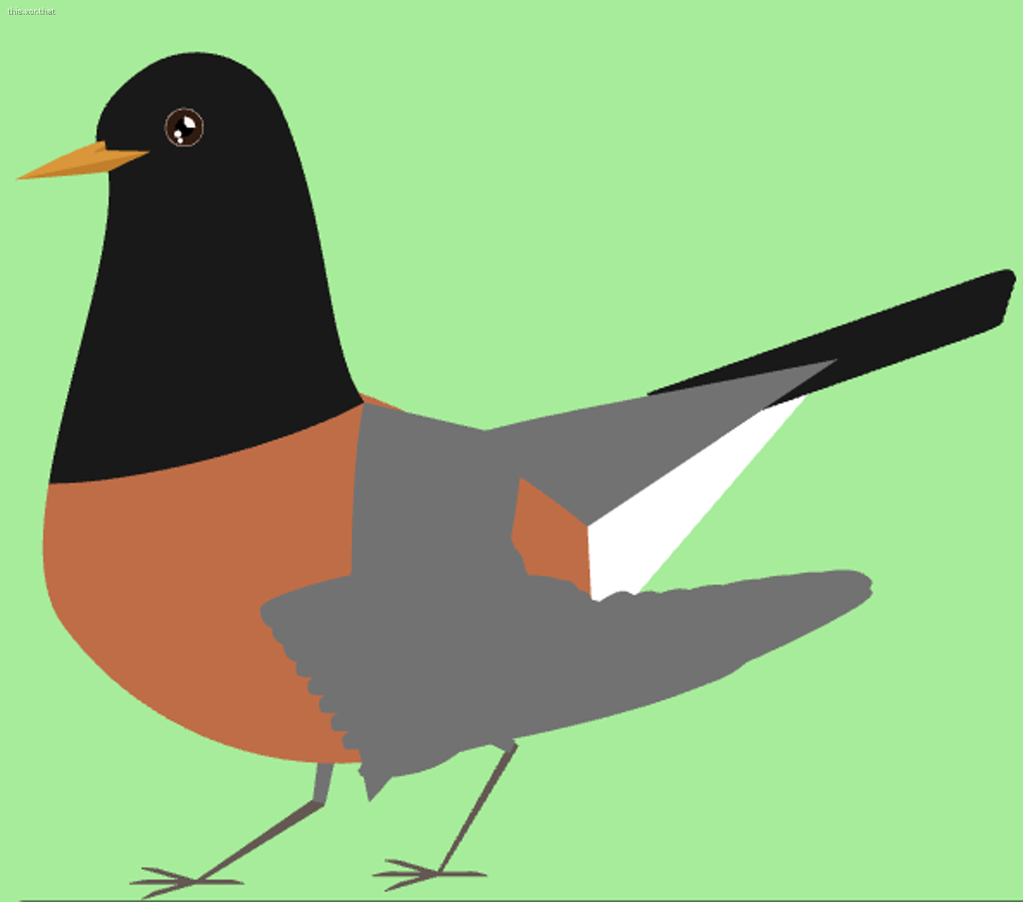 a bird with normal beak